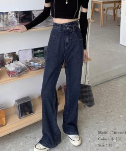 デニム | ストレートデニムパンツ ハイウエスト美脚