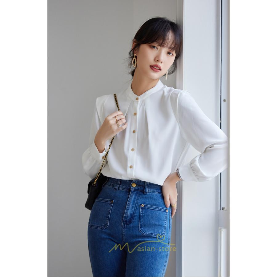 シャツ・ブラウス | ブラウス レディース 長袖 50代 白 シャツ ゆったり トップス きれいめ フォーマル 上品 フェミニン シフォン 高品質 20代 通勤 フォーマル 30代 40代 OL