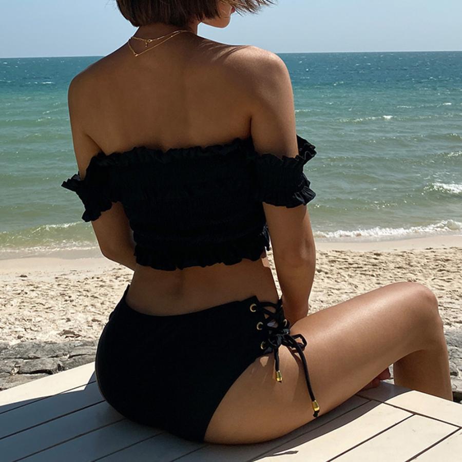 ビキニ | フリルオフショルダー韓国風