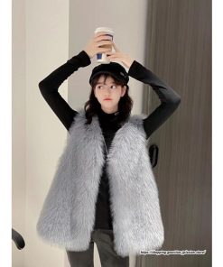ベスト | ボリュームフェイクファーファー毛皮レディース 冬 フェイクファー 毛皮コート アウター ノースリーブ ふわふわ 秋冬 前開き ジレ