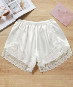ショートパンツ | レース切り替え 部屋着 透け防止 ペチコート レディース ペチパンツ ナイトウエア セクシー 見せパン インナーパンツ 涼しい