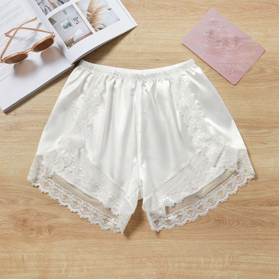 ショートパンツ | レース切り替え 部屋着 透け防止 ペチコート レディース ペチパンツ ナイトウエア セクシー 見せパン インナーパンツ 涼しい
