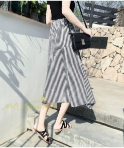 スカート | フレア ロング春物 レディース 春夏 スカート黒 ボトムス 春夏秋 新作 カジュアル 通勤通学 チェック柄 Aライン着やせ 20代30代40代