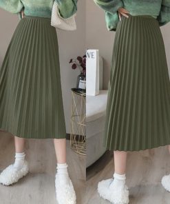 ロングスカート | プリーツスカート ハイウエスト 着やせ