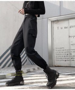 その他 | カーゴパンツ レディース ボトムス ストレート スリム ストレッチ ウエストゴム 着痩せ 格好いい お出かけ カジュアル 着回し ヒップホップ アウトドア シンプル