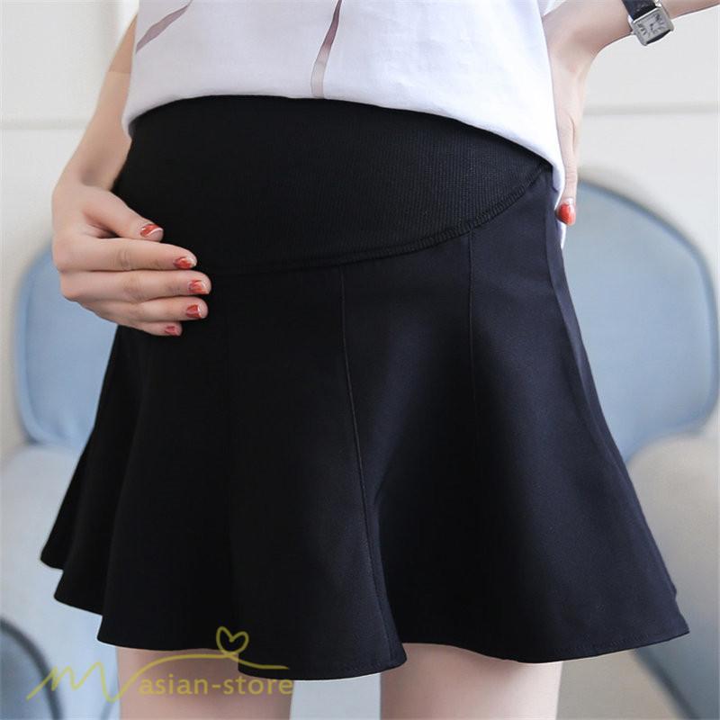 スカート | レディース マタニティショート丈 夏服 サマー おしゃれ 着痩せ 大きいサイズ ウエスト調整 大きいサイズ 上品 カジュアル 裏地付き
