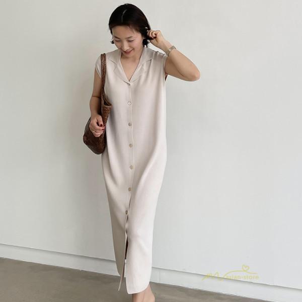 ノースリーブ | ワンピース 夏 春 レディース カジュアル 30代 20代 ロング かわいい マキシ 無地 マキシワンピース ワンピ マキシワンピ 春夏 シンプル ボタン