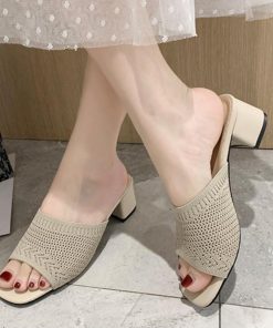 サンダル | ミュールチャンキーヒール 美脚