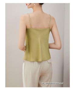 キャミソール タンクトップ | キャミソール サテン インナー レディース 重ね着 キャミ サテン生地 下着 肌着 ノースリーブ 光沢感のあるキャミソール 春 夏 秋 滑らかな手触り トップス