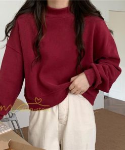 パーカー | 長袖トレーナー レディース トップス 無地 可愛い トレーナー 新作 長袖 スウェット モックネック ハイネック 秋冬 お出かけ コーデ カジュアル ゆったり