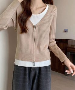 ニット・セーター | レイヤード風ニットトップス バイカラー