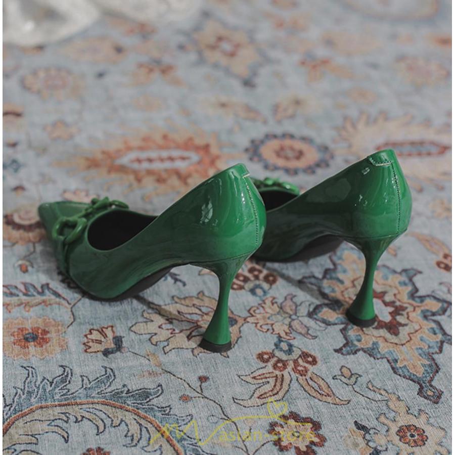 パンプス | 痛くない ポインテッドトゥ エナメル 疲れにくい 黒 緑 ベージュ パーティー 走れる 大人 春夏レディース 通勤 シューズ デート エレガント お仕事