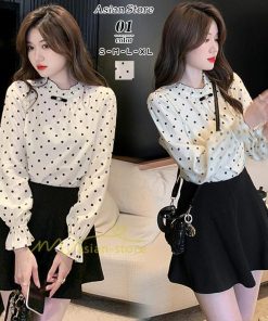シャツ・ブラウス | ブラウス レディース きれいめ 40代 春夏秋新作 長袖トップス オシャレブラウス ドット柄 シフォンシャツ 上品 大人 通勤 ゆったり 50代 カジュアル 着痩せ 30代