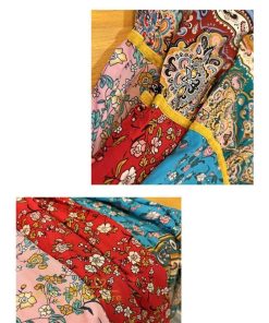 マキシ | ワンピース 長袖 レディース ロング丈 コットン Aライン ゆったり 体型カバー 大人 可愛い ナチュラル 春 夏 秋 海外旅行 フェミニン 着痩せ Vネック エスニック