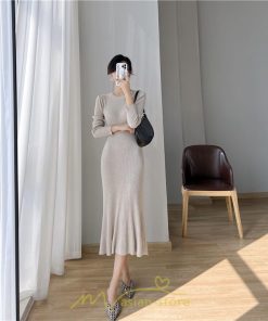 ニットワンピース | レディース 冬 きれいめ ニットフレア ロング おしゃれ マーメイド 秋冬 送料無料 おしゃれ 20代30代40代50代 デート 通勤 可愛い