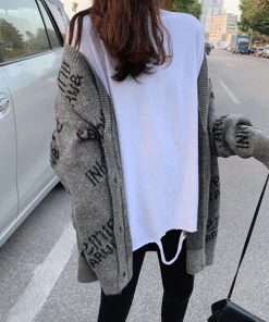 ニット・セーター | 英字ロゴニットカーディガンレディース