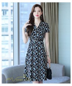 ミディアム | ワンピース レディース 着痩せ 半袖 膝丈 ミディアムワンピース ファッション ミディアムワンピース 夏 Vネック サマーワンピース 上品 日常感 大きいサイズ