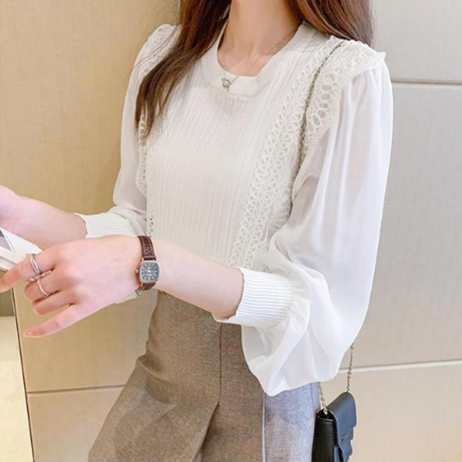 シャツ・ブラウス | ブラウストップス プルオーバー 異素材