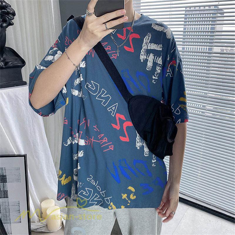 Tシャツ | メンズ 半袖夏 サマー トップス カットソー クルーネック カッコウイイ ゆったり おしゃれ 20代 トップス 大きいサイズ メンズスタイル 30代