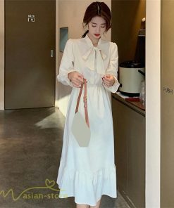 ミディアム | シャツワンピース ワンピース スプリングワンピース レディース 着痩せ 上品 長袖 気質 エレガント 大きいサイズ 通学 お出かけ Aラインワンピース 大人 通勤