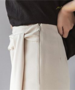 スカート | 夏 膝丈 セクシースリット タイト無地 大人 リボン 可愛い オフィス 30代40代50代 夏服 サマースカート しっかり