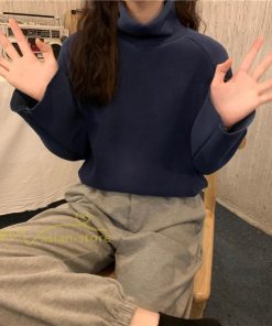 パーカー | トレーナー レディース 厚手 秋冬 コーデ 無地 ハイネック トルネック 長袖 着回し 裏起毛 暖かい 可愛い フリーサイズ ゆったり 7色 プルオーバー カジュアル