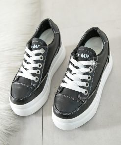 スニーカー | 厚底シューズ レディース 厚底 レースアップ ラウンドトゥ ウォーキングシューズ 靴 白 シューズ 厚底スニーカー ローカット スポーツ 黒