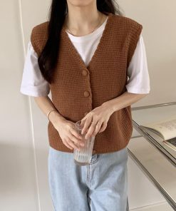 ニット・セーター | ニットベスト Vネック レディース ジレ