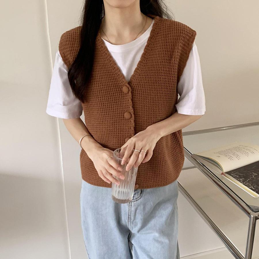 ニット・セーター | ニットベスト Vネック レディース ジレ
