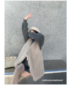 ベスト | ボリュームフェイクファーファー毛皮レディース 冬 フェイクファー 毛皮コート アウター ノースリーブ ふわふわ 前開き 秋冬 ジレ