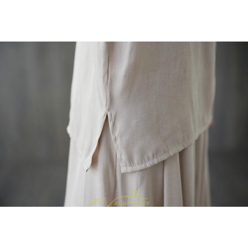 セットアップ | レディース 夏服 Tシャツ ワイドパンツ ガウチョパンツ カジュアル 無地 冷感 涼感 ブラウス トップス 30代40代 2点セット ゴム パンツ 半袖