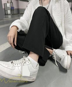 チノパン | ワイドパンツ メンズ 春 夏 秋 無地 アンクルパンツ 大きいサイズ ゆったり パンツ ガウチョパンツ 上品 裾口スリット 夏服 黒 体型カバー 着痩せ カジュアル