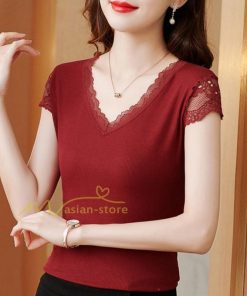 ｔシャツ・カットソー | Ｔシャツ レディース きれいめ 40代 春夏 上品 半袖Tシャツ ブラウス 白トップス オシャレ 韓国風 ママ 20代30代40代50代 フェミニン カットソー レース付き