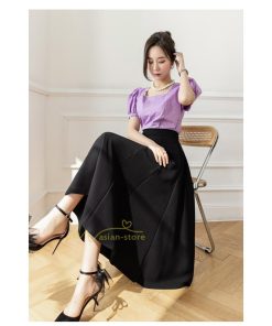 スカート | ハイウエスト ロングレトロ Aライン女性 マキシ丈ボトムス 春秋 夏 お洒落 カジュアル 2022 エレガント 20代30代40代 通勤