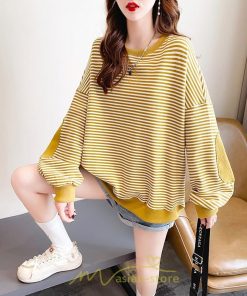 パーカー | トレーナー レディース 長袖 切り替え プルオーバー 大きいサイズ オーバーサイズ ルームウェア ビッグシルエット ボーダー柄 部屋着 お出かけ