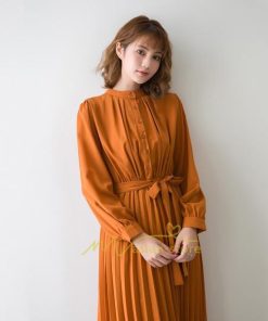 マキシ | プリーツワンピース ワンピース レディース ロングワンピース ミモレ丈 秋物 長袖 長袖ワンピース お呼ばれワンピース 大人 揺れる 二次会 シャツワンピース