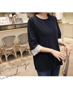 ｔシャツ・カットソー | トップス レディースTシャツ 大きいサイズ ゆったり シャツ 春夏 カジュアル 20代 30代 ビックティーシャツ カットソーTシャツ 丸首 7分袖 トレンド レース