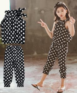 （子供）その他 | キッズ 半袖 キャミソール 女の子 袖なし 夏 子供服 セットアップ ドット柄 シフォン上下セット ベビー服 おしゃれ 洋服【ネコポ
