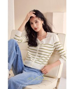 ニット・セーター | カーディガン レディース 春 秋 長袖 トップス ボーダー柄 50代 40代 30代 20代 おしゃれ キレイめ オシャレ あったか 部屋着 着痩せ お出かけ ニット