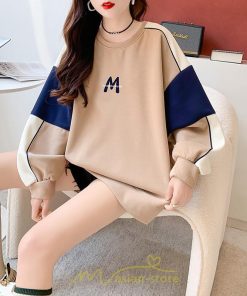 パーカー | トレーナー Tシャツ ロングT レディース トップス 切り替え 長袖 プルオーバー スウェット 麻 コーデ 秋 冬 スポーツ お出かけ アウトドア 通勤 春