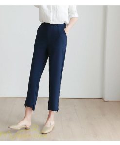 スラックス | ボトムス 夏 レディース 着痩せ 日常感 ゆったり OL ハイウエスト カジュアル ビジネスパンツ オフィス パンツ フォーマル 夏コーデ 9分丈 おしゃれ