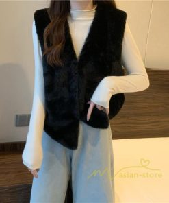 ベスト | ファーレディース 秋冬 ショート丈 アウター ジレ 羽織り 前開き ボタン カーディガン 袖なし 送料無料 コーデ フェイクファー ノーカラー