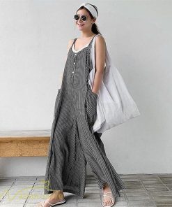 オーバーオール サロペット | オールインワン レディース ワイドパンツ ロング丈 トレンド チェック柄 ストライプ サロペット ボトムス 大きいサイズ 着痩せ オーバーオール 韓国風 日常感 夏