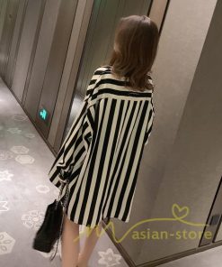 在庫ある | 短納期シャツレディースブラウス カーディガン カジュアルゆったりシャツトップス フォーマルシャツ オフィスブラウス ストライプ 春夏衣装 薄手 通学通勤