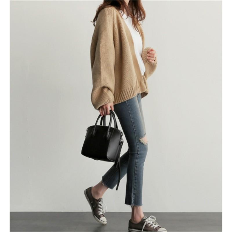 カーディガン | ニットレディース ショート丈 セーター 羽織り 可愛い 長袖 秋物 アウター 20代40代 通学通勤 秋冬服 トップス 無地