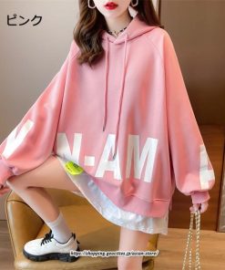 パーカー | プルオーバーレディース トップス 長袖トレーナー シンプル フード付 秋 冬 フード付き 切り替え 体型カバー 50代 40代 30代 フード おしゃれ 20代 春