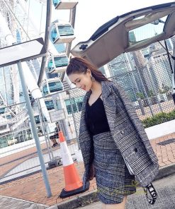 スカートスーツ | セットアップ レディース フォーマルスーツ 千鳥格子柄 アウター スカート ミニ丈 通勤 OL きれいめ オフィス 結婚式 入学 カジュアル