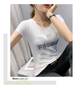 ｔシャツ・カットソー | カットソー レディース トップス Tシャツ 夏コーデ 半袖 丸首 夏新作 サマー キラキラ おしゃれ カジュアル 2021 大きいサイズ XXXL お出かけ 韓国風 インナー