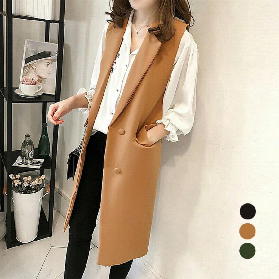 ベスト | ロングジレ レディース ロングベスト韓国