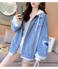 コート・ジャケット | デニムジャケット Gジャン レディース フード付き トップス アウター アウトドア 無地 シンプル ジージャン 秋冬 通勤 春 送料無料 細身 着痩せ 秋